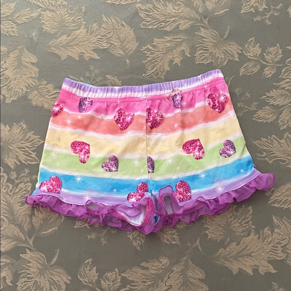 Nina Multicolor Girls' Shorts with Ruffle Trim